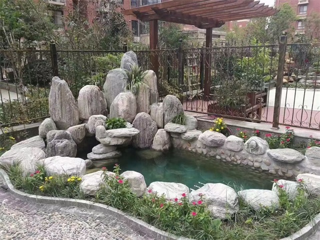 盐都家庭庭院水景设计